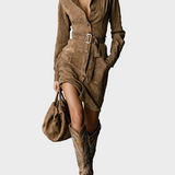 Zelena | Midi-Suede kleit
