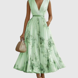 Siena | Elegants Plisse Maxi Kleit