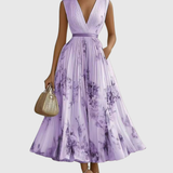 Siena | Elegants Plisse Maxi Kleit
