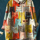 Milo | Kunstiline Kassiprint Naisten Casual Blouse