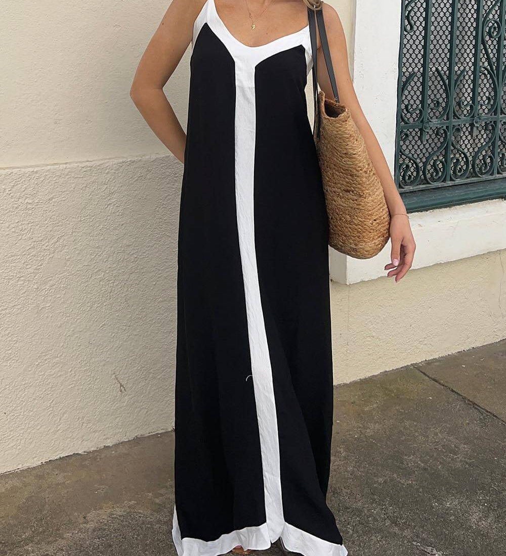 Maxine | Pehme Õlavarreta Maxi Kleid