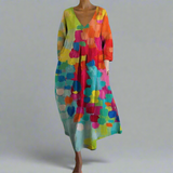 Linda | Elav V-kaelusega Kleid Premium Kangast