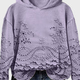 Sigrid | Niiduroheline pitsist kapuutsiga dressipluus