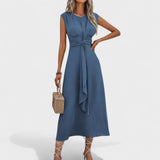 Emilia | Elegantne maksikleit ilma varrukateta ja ümmarguse kaelusega