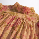 Rosario | Pikk Lilledes Chiffon Kleit