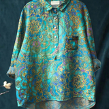 Roslyn | Naiste Retro Kunstiprindiga Casual Särk