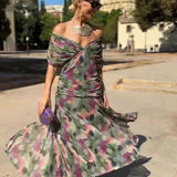 Louise | Elegantne Maxi Pidu Kleidiga V-kaelusega