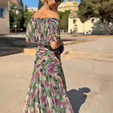 Louise | Elegantne Maxi Pidu Kleidiga V-kaelusega