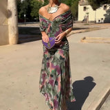 Louise | Elegantne Maxi Pidu Kleidiga V-kaelusega