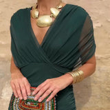Louise | Elegantne Maxi Pidu Kleidiga V-kaelusega