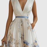 Siena | Elegants Plisse Maxi Kleit