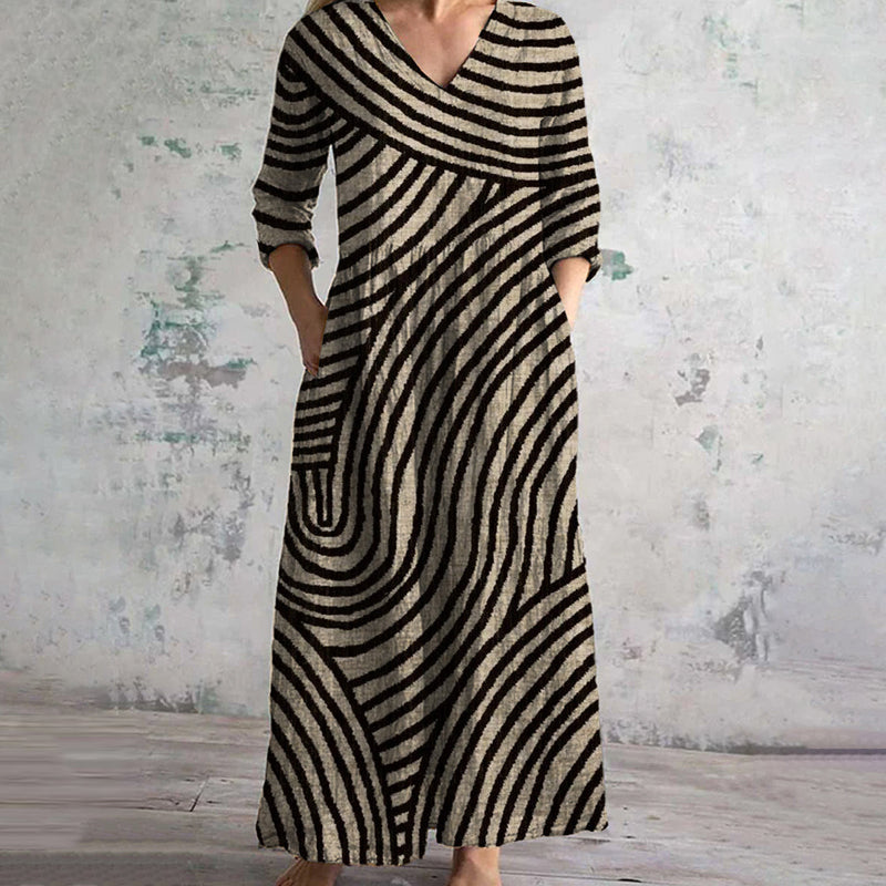 Bonnie | Vintage triibuline kleit