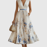 Siena | Elegants Plisse Maxi Kleit