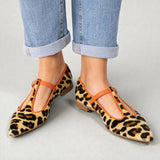 Lulu | Leopard T-strao Flats