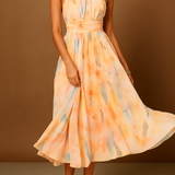 Cheryl - Pastel Unistus Voogav Maxi Kleit