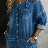 Sophia | Õlavarrelt Vaba Denim Üksik
