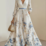 Bristol™ - Lillene Patchwork Boheemlaslik Maxi Kleid