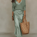 Elena | Satiniseeritud Midi Kleid