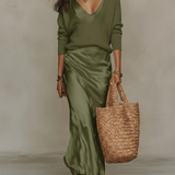 Elena | Satiniseeritud Midi Kleid