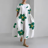 Daisy - Retro Suur Rippuv Lahtine Maxi Kleit