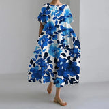 Daisy - Retro Suur Rippuv Lahtine Maxi Kleit