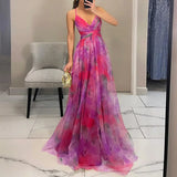 Giselle | Lummav Maxi-kleit Lillemustriga