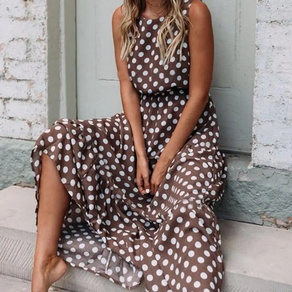 Capri | Täpiline Maxi Kleid