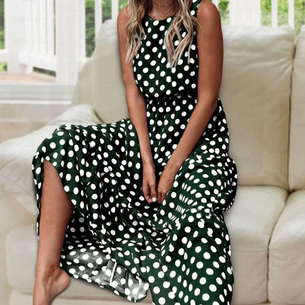 Capri | Täpiline Maxi Kleid