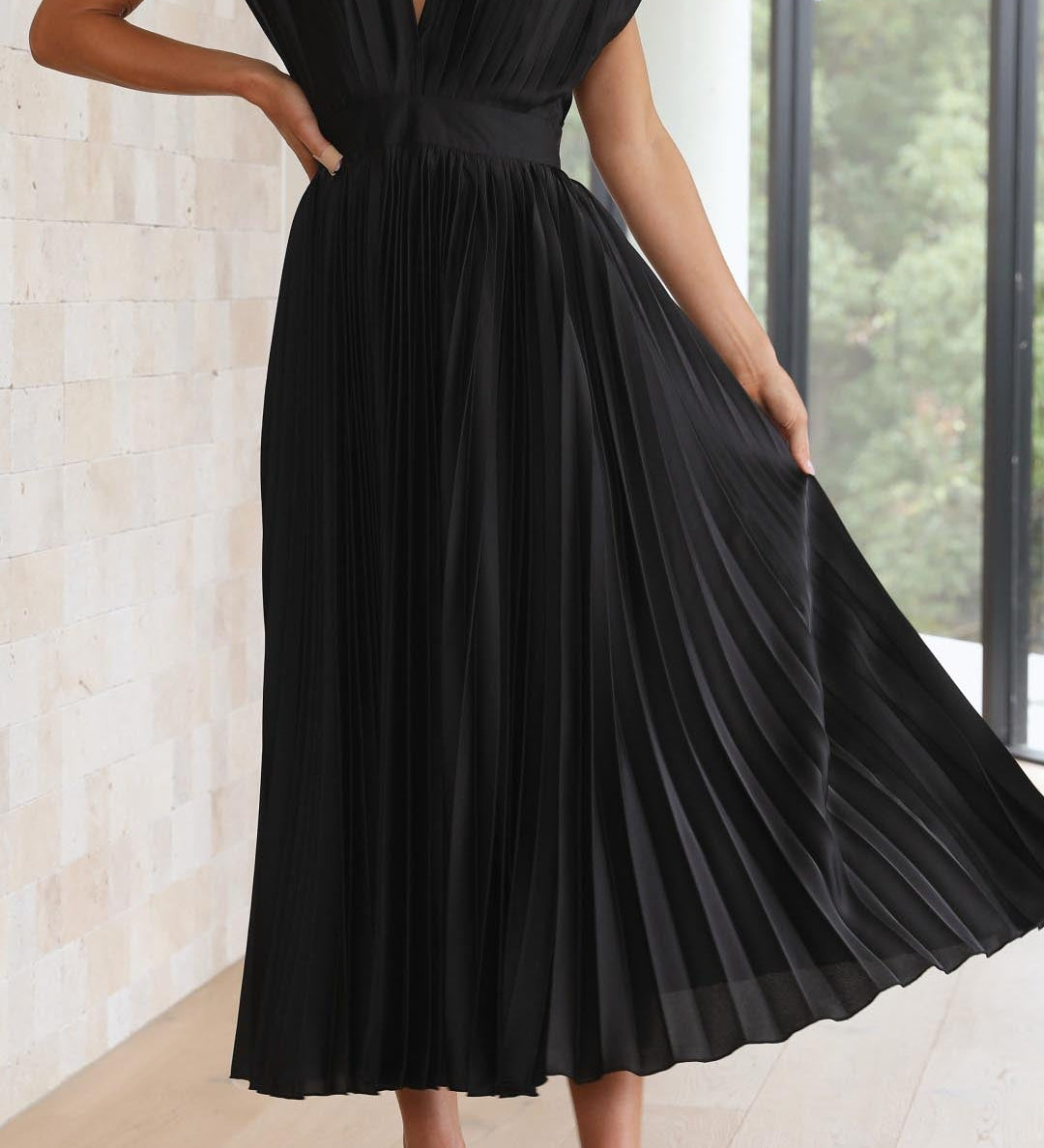Isla | Elegantne plisseed kleit