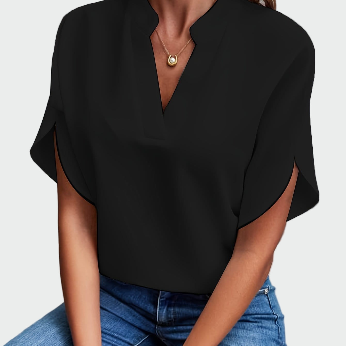 Mariam | Drapeeritud mustriga pluss