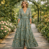 Mila | Pehme V-kaelusega Maxi-kleit