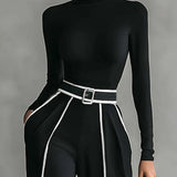 Vera | Elegantne komplekt kontrastdetailidega
