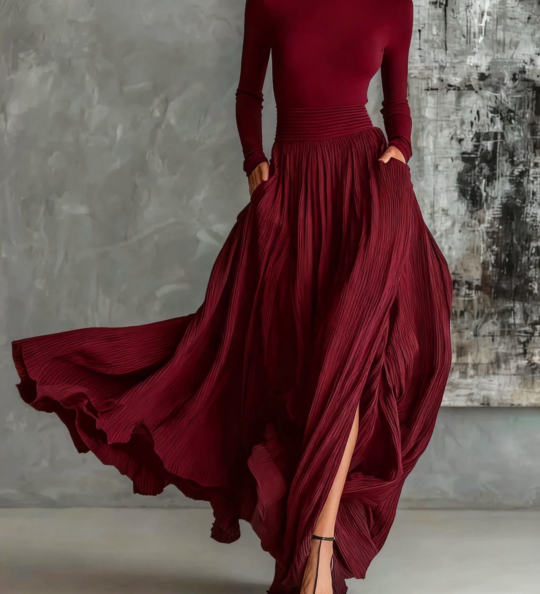 Eva | Elegantne komplekt plisseeritud seelikuga