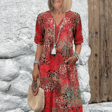 Elaisa | Elegantne Lillene Midi Kleit