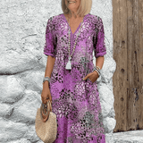 Elaisa | Elegantne Lillene Midi Kleit