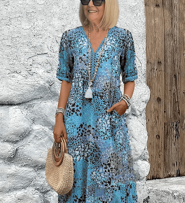 Elaisa | Elegantne Lillene Midi Kleit