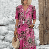 Elaisa | Elegantne Lillene Midi Kleit