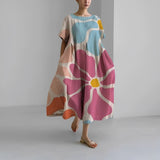 Daisy - Retro Suur Rippuv Lahtine Maxi Kleit