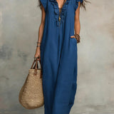 Camélia | Pikk Boheemlaslik Kleid Linast ja Puuvillast