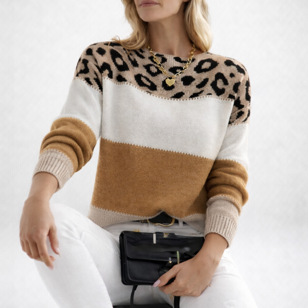 Ophélie | Elegantne leopardimustriga kampsun