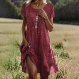 Taylor | Vintage Boho V-kaelusega Kleit