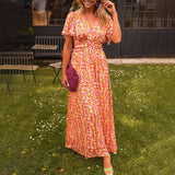 Amelia | Elegantne Lilleline Maxi Kleid