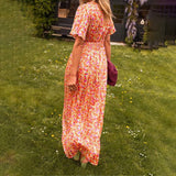 Amelia | Elegantne Lilleline Maxi Kleid
