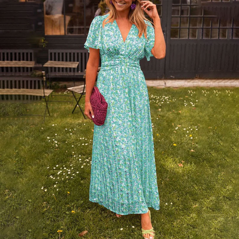 Amelia | Elegantne Lilleline Maxi Kleid