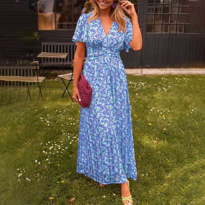 Amelia | Elegantne Lilleline Maxi Kleid